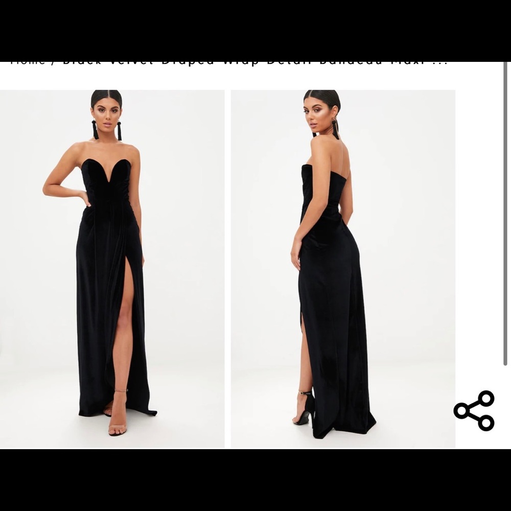 Pretty Little Things Maxi Velvet black dress